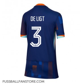 Niederlande Matthijs de Ligt #3 Replik Auswärtstrikot Damen EM 2024 Kurzarm